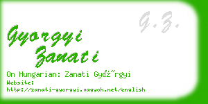 gyorgyi zanati business card